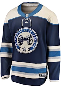 Columbus Blue Jackets Mens Navy Blue Breakaway Hockey Jersey
