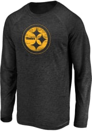 Pittsburgh Steelers Black Striated Tonal Long Sleeve T-Shirt
