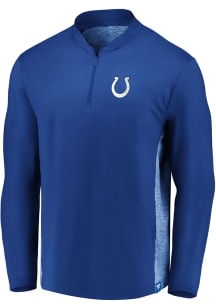 Indianapolis Colts Mens Blue Iconic Clutch Long Sleeve 1/4 Zip Pullover