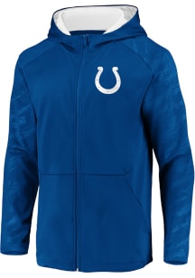 Indianapolis Colts Mens Blue Embossed Defender Long Sleeve Zip