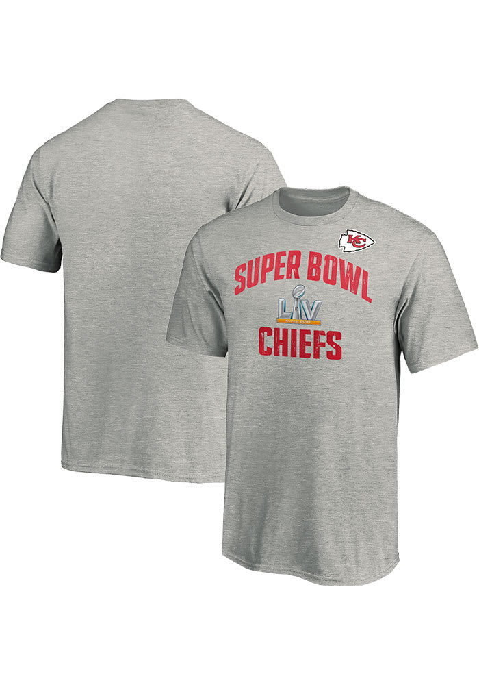 Kansas City Chiefs Youth Grey Super Bowl LV Part Replay Short Sleeve T-Shirt