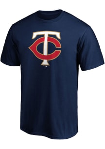 Minnesota Twins Navy Blue Primary Logo Short Sleeve T Shirt