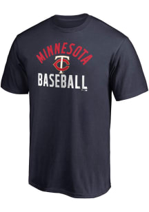 Minnesota Twins Navy Blue Arched Team Baseball Short Sleeve T Shirt