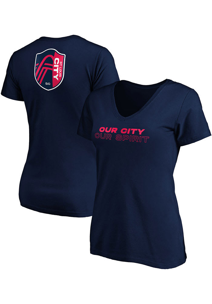 St Louis City SC Womens Navy Blue City Short Sleeve T-Shirt