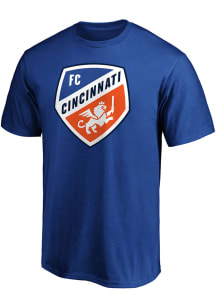 FC Cincinnati Blue Team Logo Short Sleeve T Shirt