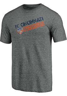 FC Cincinnati Grey Retro Speed Short Sleeve Fashion T Shirt