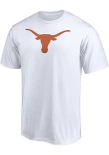 Texas Longhorns White Primary Logo Short Sleeve T Shirt