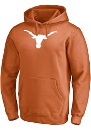 Texas Longhorns Mens Burnt Orange Fleece Logo Long Sleeve Hoodie