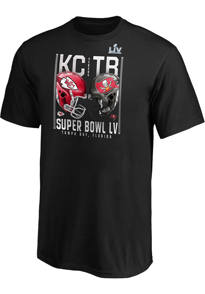 Kansas City Chiefs Youth Black Super Bowl LV Matchup Short Sleeve T-Shirt
