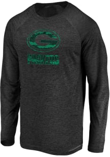 Green Bay Packers Black Striated Tonal Long Sleeve T-Shirt