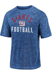 New York Giants Blue Iconic Striated Short Sleeve T Shirt