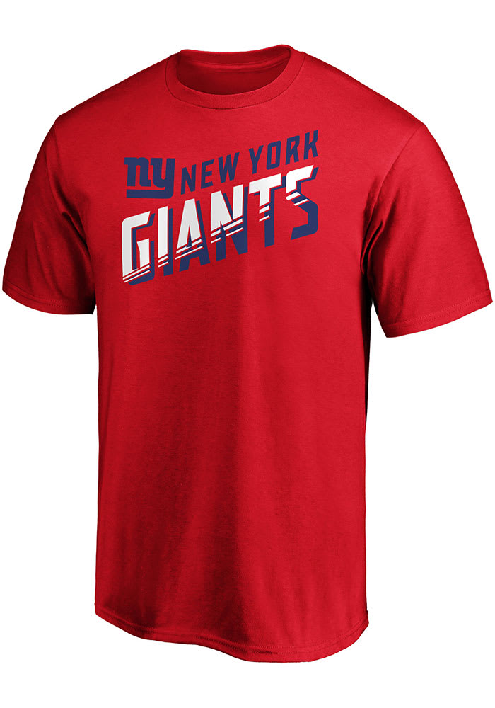 New York Giants Red Iconic Cotton Stealth Short Sleeve T Shirt