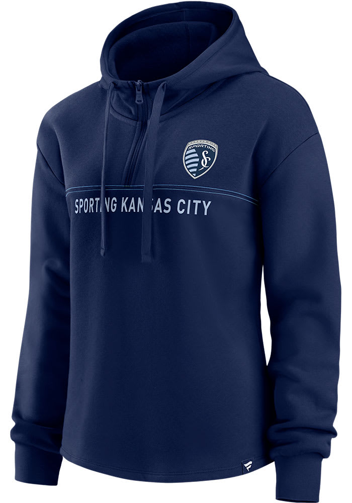 Sporting Kansas City Womens Blue Iconic Hooded Sweatshirt