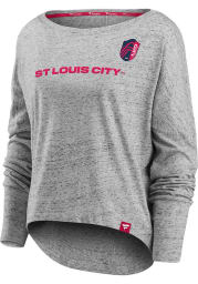 St Louis City SC Womens Grey Iconic LS Tee