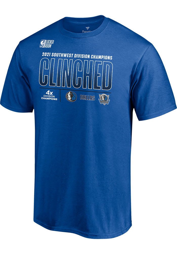 Dallas Mavericks Blue Division Champion Locker Room Short Sleeve T Shirt