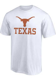 Texas Longhorns White Team Lockup Short Sleeve T Shirt