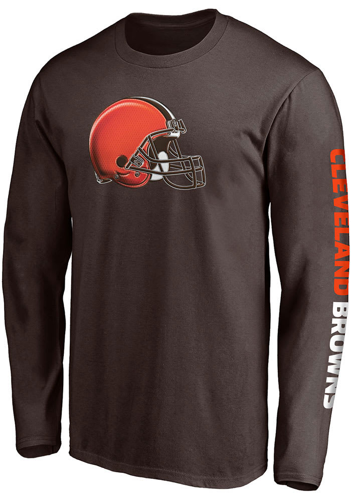 Cleveland Browns Brown Front Runner Long Sleeve T Shirt