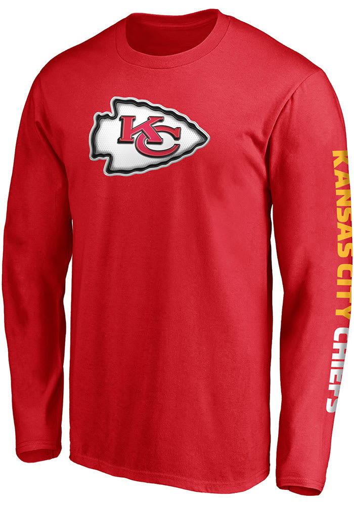 Kansas City Chiefs Red Disrupt Mascot Long Sleeve T Shirt