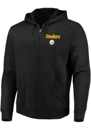 Pittsburgh Steelers Mens Black Team Logo Long Sleeve Full Zip Jacket