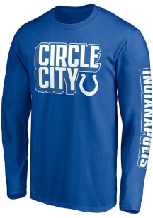 Indianapolis Colts Blue FACEMASK Long Sleeve T Shirt