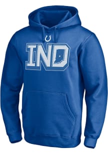 Indianapolis Colts Mens Blue SWEEP Long Sleeve Hoodie