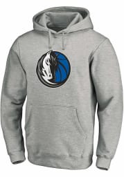 Dallas Mavericks Mens Grey Team Logo Long Sleeve Hoodie