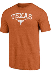 Texas Longhorns Burnt Orange Arch Mascot Triblend Short Sleeve Fashion T Shirt