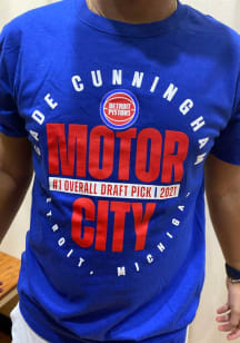 Cade Cunningham Detroit Pistons Blue Hometown Short Sleeve Player T Shirt