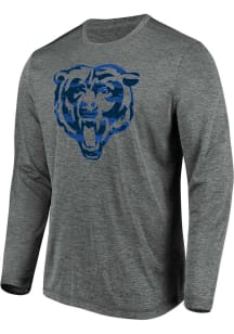 Chicago Bears Grey TEAM LOGO Long Sleeve T-Shirt