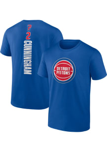 Cade Cunningham Detroit Pistons Blue Playmaker Short Sleeve Player T Shirt