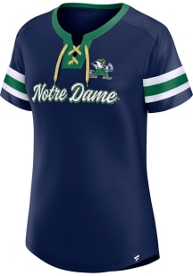 Notre Dame Fighting Irish Womens Athena Fashion Football Jersey - Navy Blue