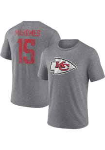 Patrick Mahomes Kansas City Chiefs Grey Heritage Short Sleeve Fashion Player T Shirt