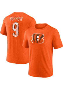 Joe Burrow Cincinnati Bengals Grey Heritage Short Sleeve Fashion Player T Shirt