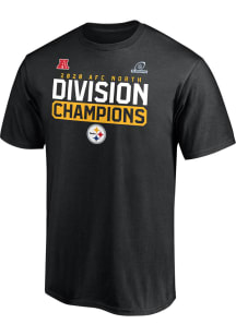 Pittsburgh Steelers Black 2020 AFC North Division Champs Flying High Short Sleeve T Shirt