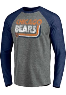 Chicago Bears Grey Retro Long Sleeve Fashion T Shirt