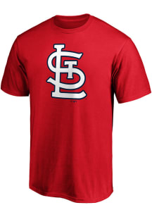 St Louis Cardinals Red Team Logo Short Sleeve T Shirt