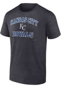 Kansas City Royals Charcoal Heart And Soul Short Sleeve T Shirt