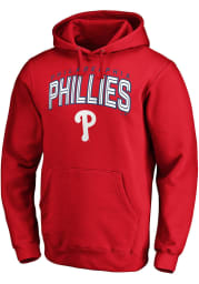 Philadelphia Phillies Mens Red Coop Long Sleeve Hoodie