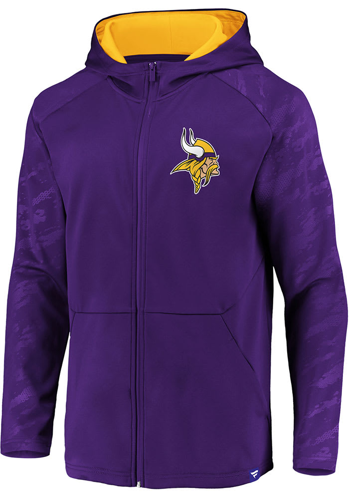 Men's Antigua Purple Minnesota Vikings Wordmark Victory Full-Zip