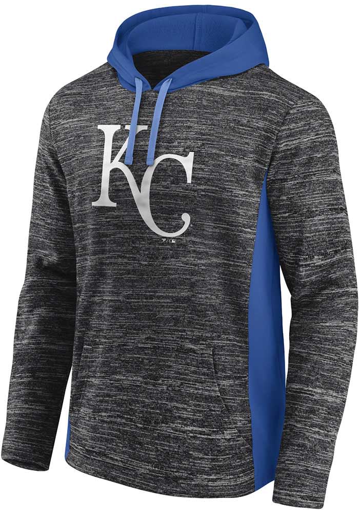 Kansas City Royals Mens Grey Chiller Fleece POH Hood