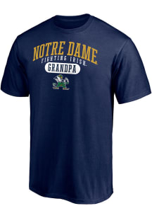 Notre Dame Fighting Irish Navy Blue Grandpa Short Sleeve T Shirt