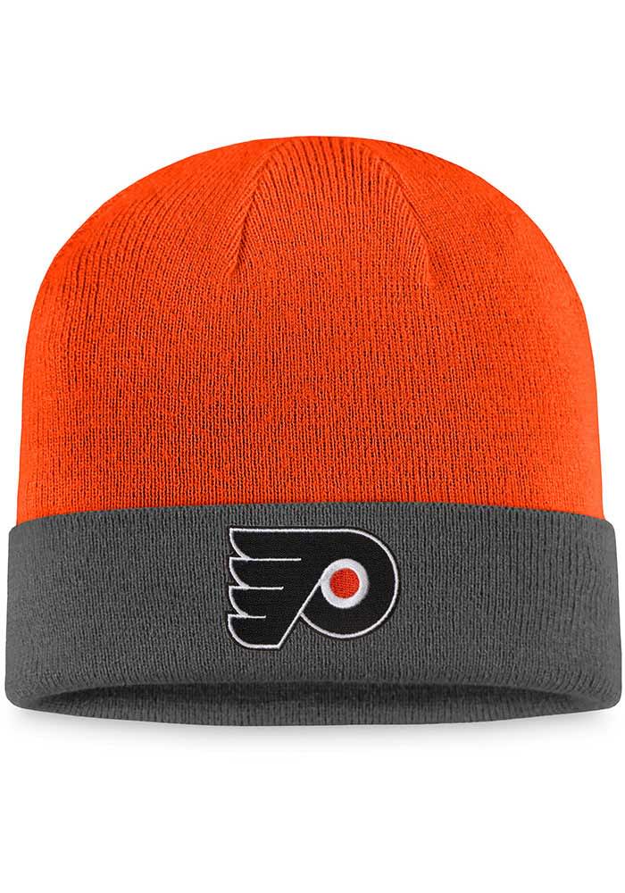 Philadelphia Flyers Charcoal 2T Beanie Cuff Mens Knit Hat