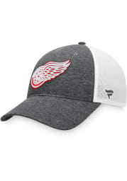 Detroit Red Wings 2T Heathered Trucker Adjustable Hat - Charcoal
