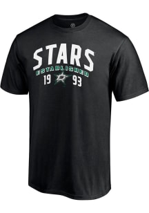 Dallas Stars Black Established Crewneck Short Sleeve T Shirt