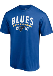 St Louis Blues Blue Established Crewneck Short Sleeve T Shirt