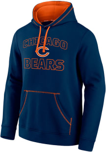 Chicago Bears Mens Navy Blue Heart and Soul Long Sleeve Hoodie