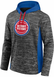 Detroit Pistons Mens Charcoal CHILLER FLEECE Hood