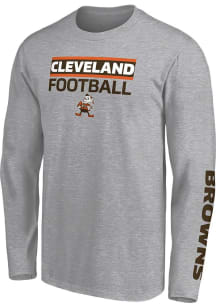 Cleveland Browns Grey City Abbreviation Long Sleeve T Shirt