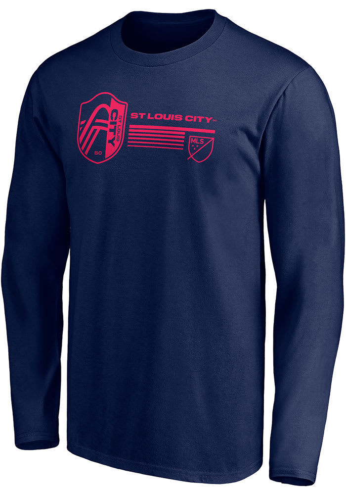 St Louis City SC Navy Blue Team Name Long Sleeve T Shirt