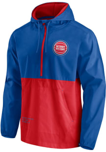 Detroit Pistons Mens Red ANORAK Pullover Jackets